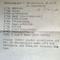 Eulenspygel - 1975.09.12 - Live at the Ingelheim UZ-Festival (CD 1)