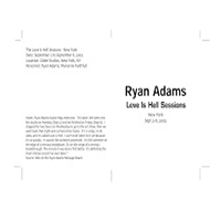 Ryan Adams - Love Is Hell NY Sessions
