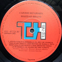 Bravo, Soledad - Cantos Sefardies (LP)