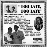 Various Artists [Chillout, Relax, Jazz] - 'Too Late, Too Late', Volume 09 (1922-1945)