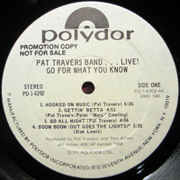 Pat Travers - Live! Go For What You Know (LP)
