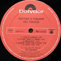 Pat Travers - Putting It Straight (LP)