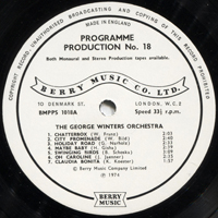 George Winters Orchestra - Programme Production No. 18 (LP)